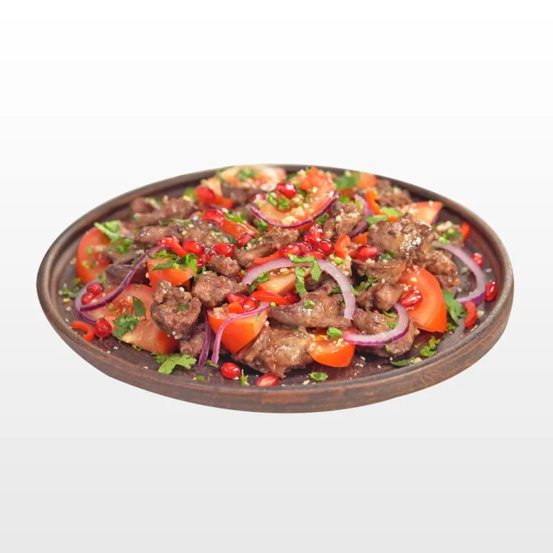 Kuřecí játra po gruzínsku