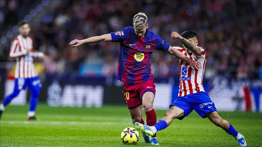 LaLigan kärjessä oleva Barcelona voitti vierasottelussa Atlético Madridia vastaan